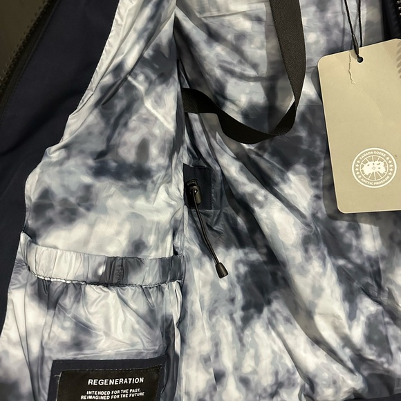 CANADA GOOSE CHELSEA PARKA HOOD ADMIRAL BLUE NAVY REGENERATION CLASSIC LABEL XS - Picture 6 of 7